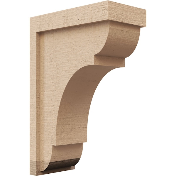 Ekena Millwork 5"W x 10"D x 15"H Classic Bryant Rough Cedar Woodgrain TimberThane Corbel, Primed Tan CORUR05X10X15BRYRCPR - main